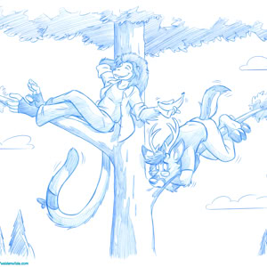 Lee and Arte in a Tree